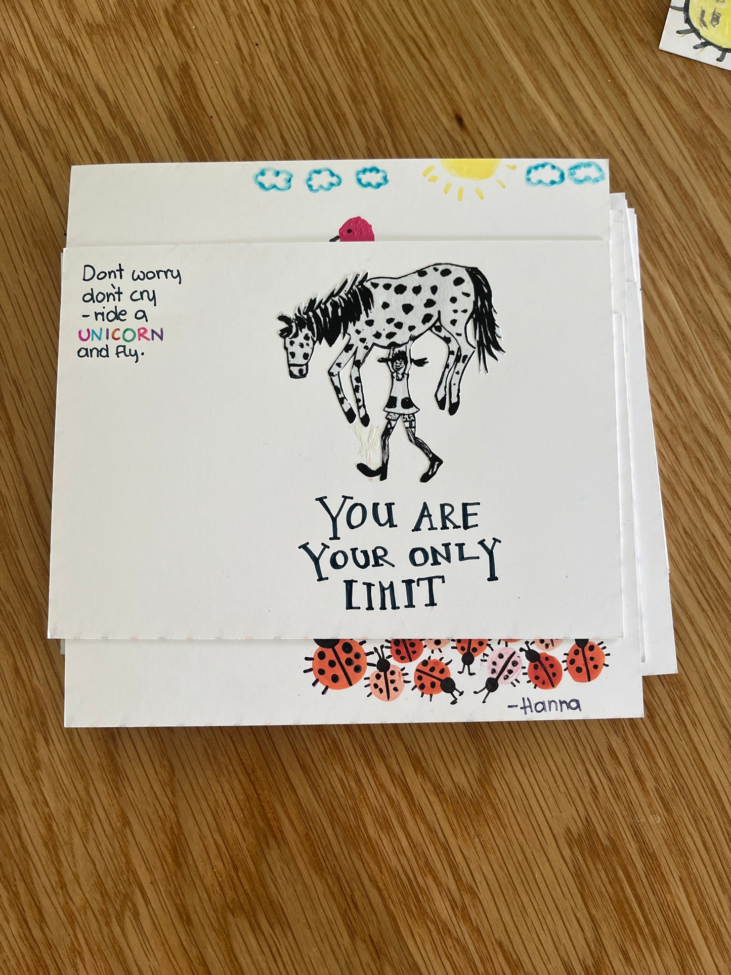 Handgemalte Postkarte