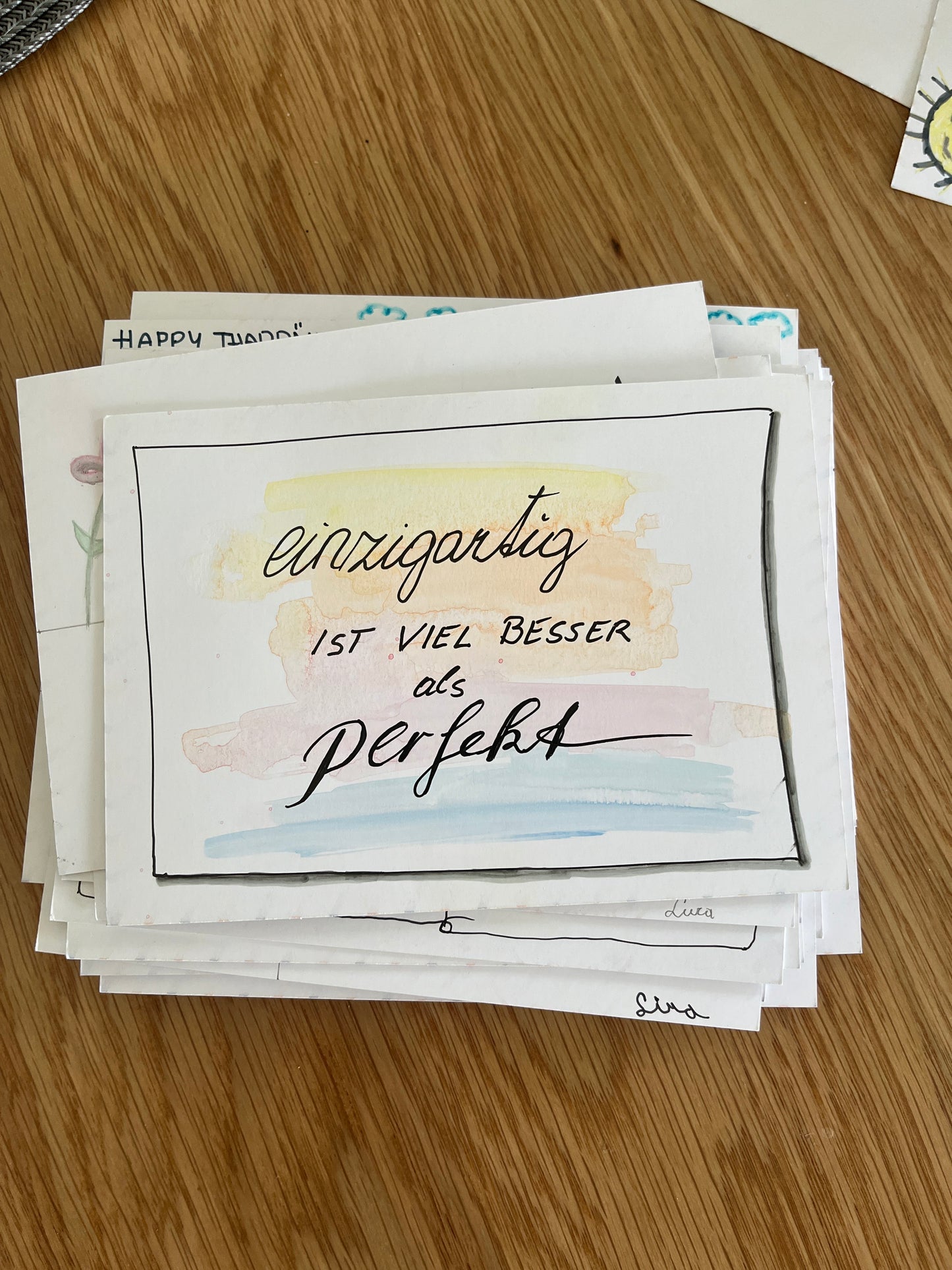 Handgemalte Postkarte