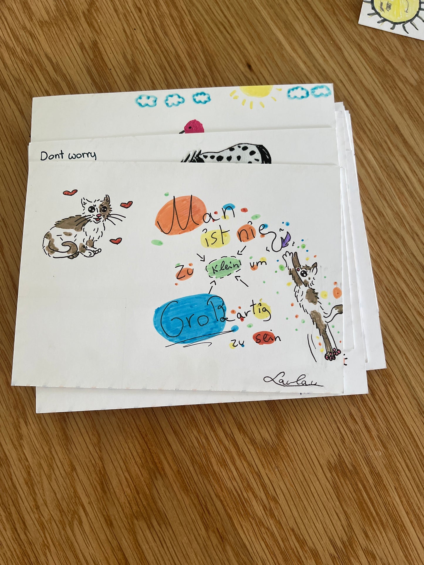 Handgemalte Postkarte