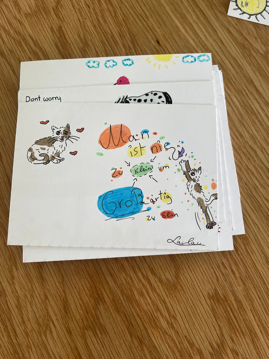 Handgemalte Postkarte