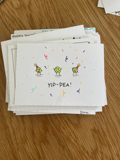 Handgemalte Postkarte